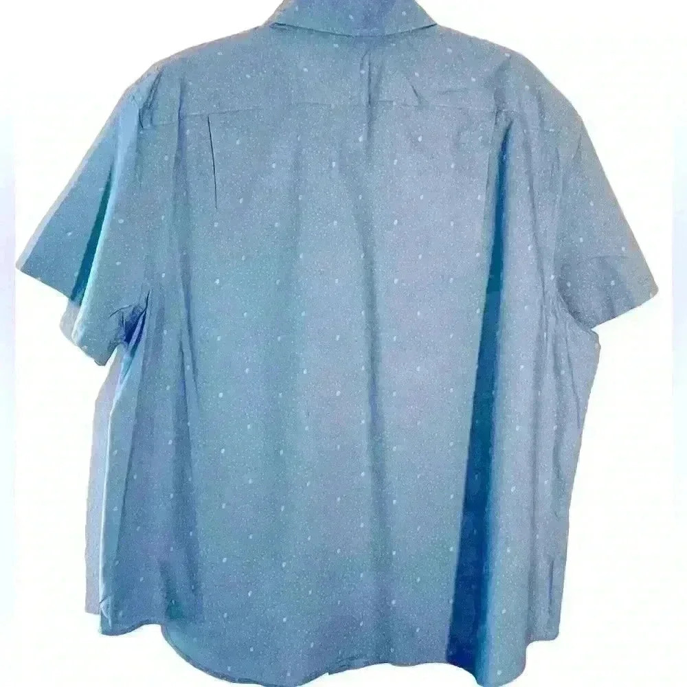 Men’s Goodfellow Blue Print 100% Cotton Button Up Shirt Size XXL - Picture 3 of 6